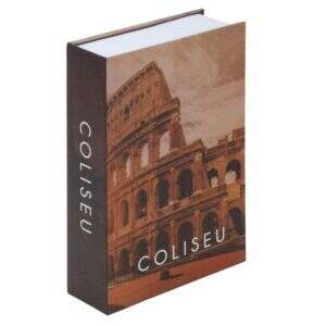 COFRE CAMUFLADO EM FORMATO DE LIVRO COLISEU 24CM