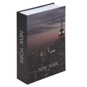 COFRE CAMUFLADO EM FORMATO DE LIVRO NEW YORK 18CM
