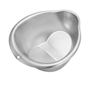 ESCORREDOR E LAVADOR DE ARROZ MASSAS E LEGUMES EM INOX FOSCO