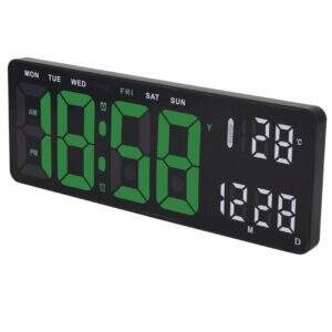 RELOGIO DIGITAL DE LED DE PAREDE USB C/CALENDARIO/TEMPER.35C