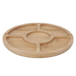 PETISQUEIRA REDONDA BAMBU 5 DIVISORIAS 25CM