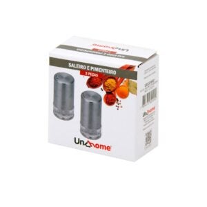 Alternative view of KIT DE SALEIRO E PIMENTEIRO INOX 8X4CM 40ML CADA