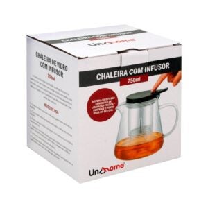 Alternative view of CHALEIRA DE VIDRO COM INFUSOR TAMPA PRESS 750ML