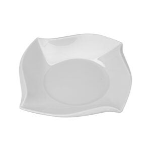 TRAVESSA MELAMINA QUADRADA BRANCA CURVAS 24,5CM