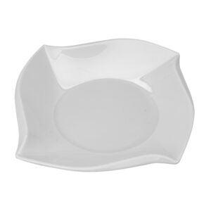 TRAVESSA MELAMINA QUADRADA BRANCA CURVAS 27CM