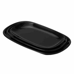 Alternative view of TRAVESSA DE MELAMINA RETANGULAR PRETA BOR.ARREDONDADA 27,8CM