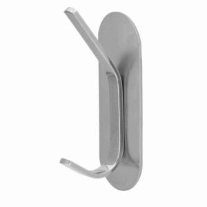 GANCHO DUPLO ADESIVO PAREDE INOX LINHA UNY FIX