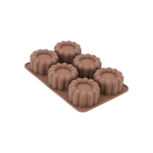 FORMA EM SILICONE FLOR 6 CAVIDADES-CAV..3,5X6,4CM 100ML