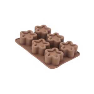 FORMA EM SILICONE ESTRELA  6 CAVIDADES-CADA 6,44X3,23CM 80ML