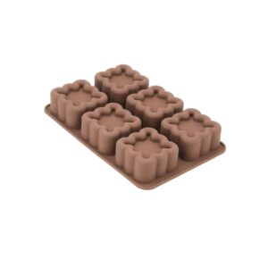 FORMA EM SILICONE QUADRADO 6 CAVIDADES-CAV.5,87X3,28CM 100ML