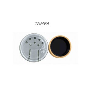Alternative view of KIT PORTA TEMPEROS 5 POTES BOROSSILICATO TAMPA /BASE BAMBU