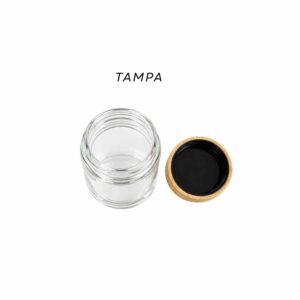 Alternative view of KIT PORTA TEMPEROS 5 POTES BOROSSILICATO TAMPA/BASE G.BAMBU