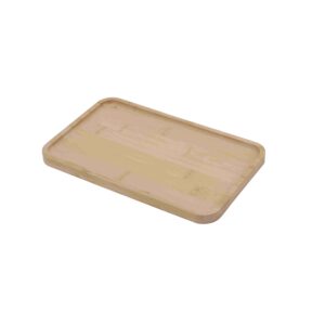 BANDEJA RETANGULAR DE BAMBU PARA SERVIR E ORGANIZAR 26,5CM
