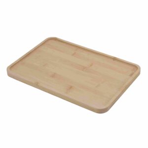 BANDEJA RETANGULAR DE BAMBU PARA SERVIR E ORGANIZAR 32,5CM