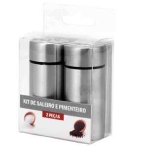 Alternative view of KIT DE SALEIRO E PIMENTEIRO DE INOX