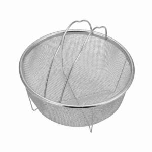 CESTO INOX 20CM PARA COZINHAR NO VAPOR, ESCORRER E LAVAR
