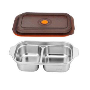 POTE INOX  DUPLO HERMETICO C/TAMPA E VALVULA  MULTIUSO 950ML